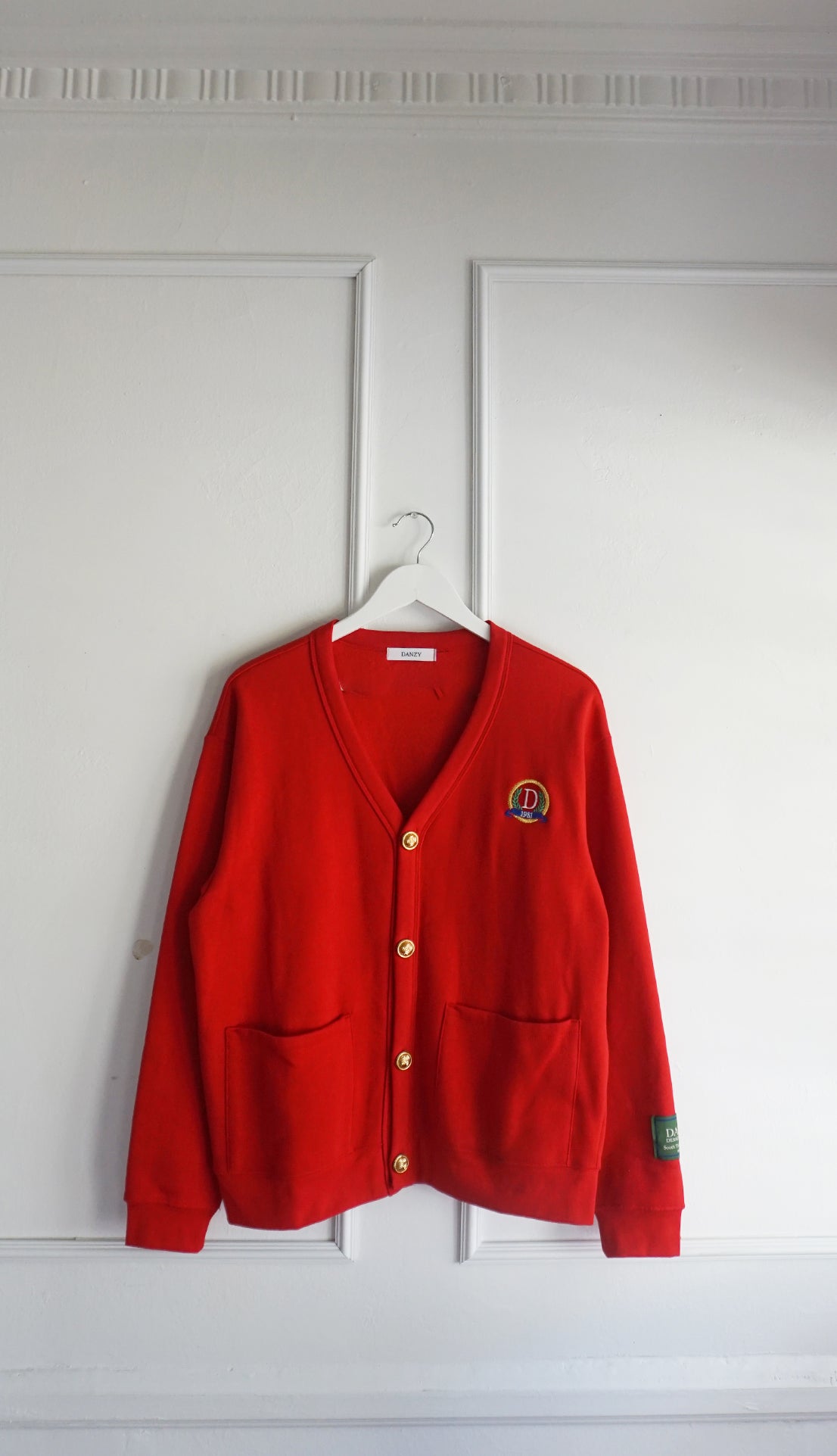 Danzy Loose Fit Cardigan (Red)