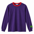 Longsleeve Loose Fit Ringer T-Shirt (Purple/Red)