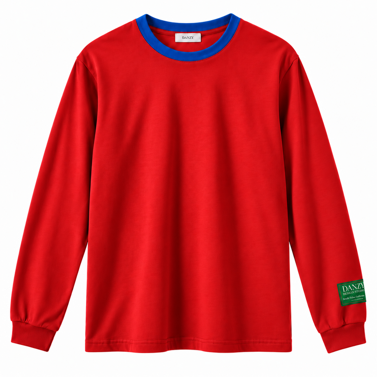Longsleeve Loosefit Ringer Tee (Red/Cobalt)
