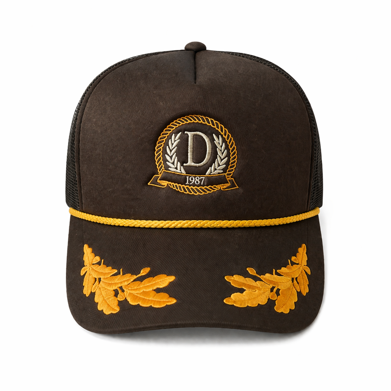Danzy Trucker Cap (Brown/Gold)