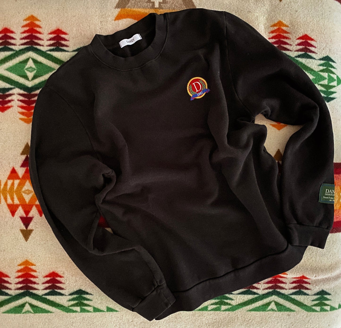 Danzy Classic Black Crewneck