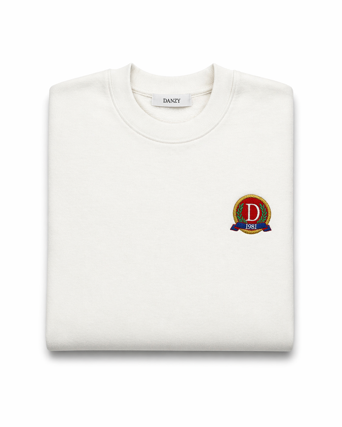 Danzy Classic Midweight Crew (White)