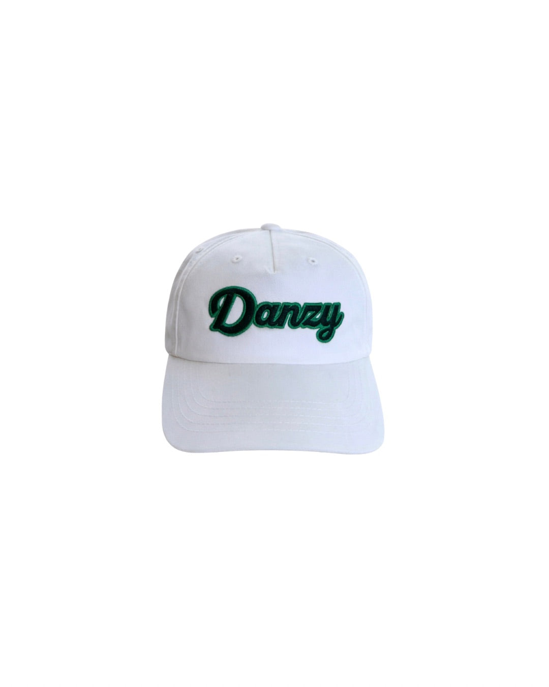 Danzy Varsity Script Cap (White/Navy/Green)