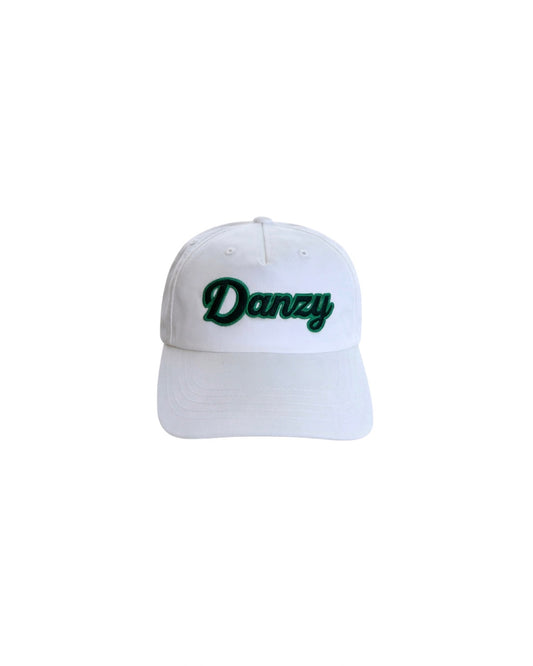 Danzy Varsity Script Cap (White/Navy/Green)