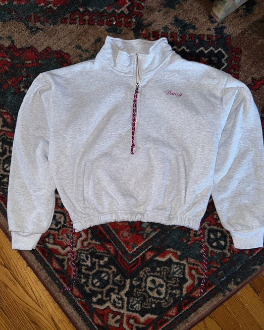 Danzy Loose Fit 1/4 Zip ( Ash Grey)