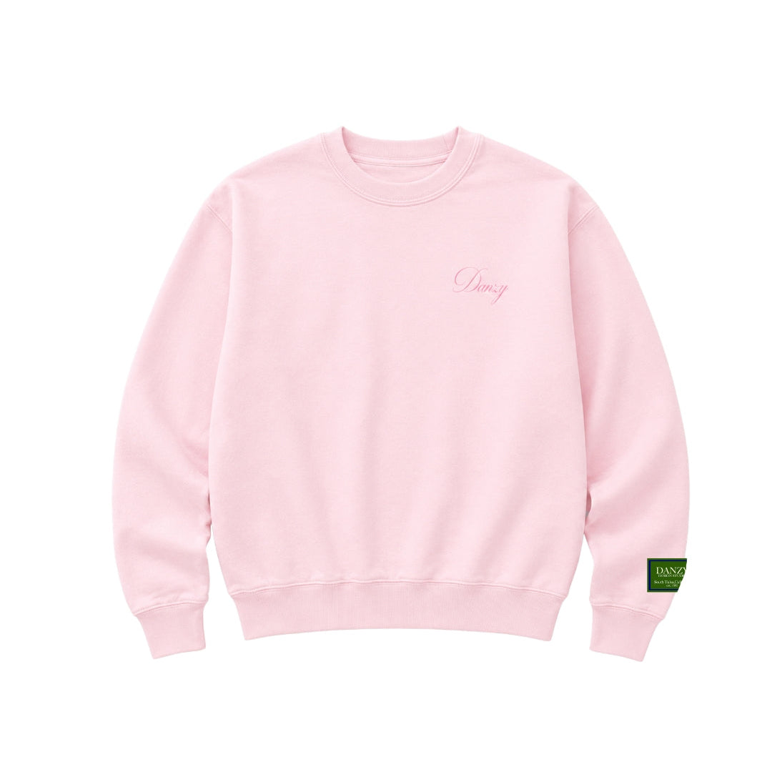 Danzy Baby Pink Loose fit Crewneck