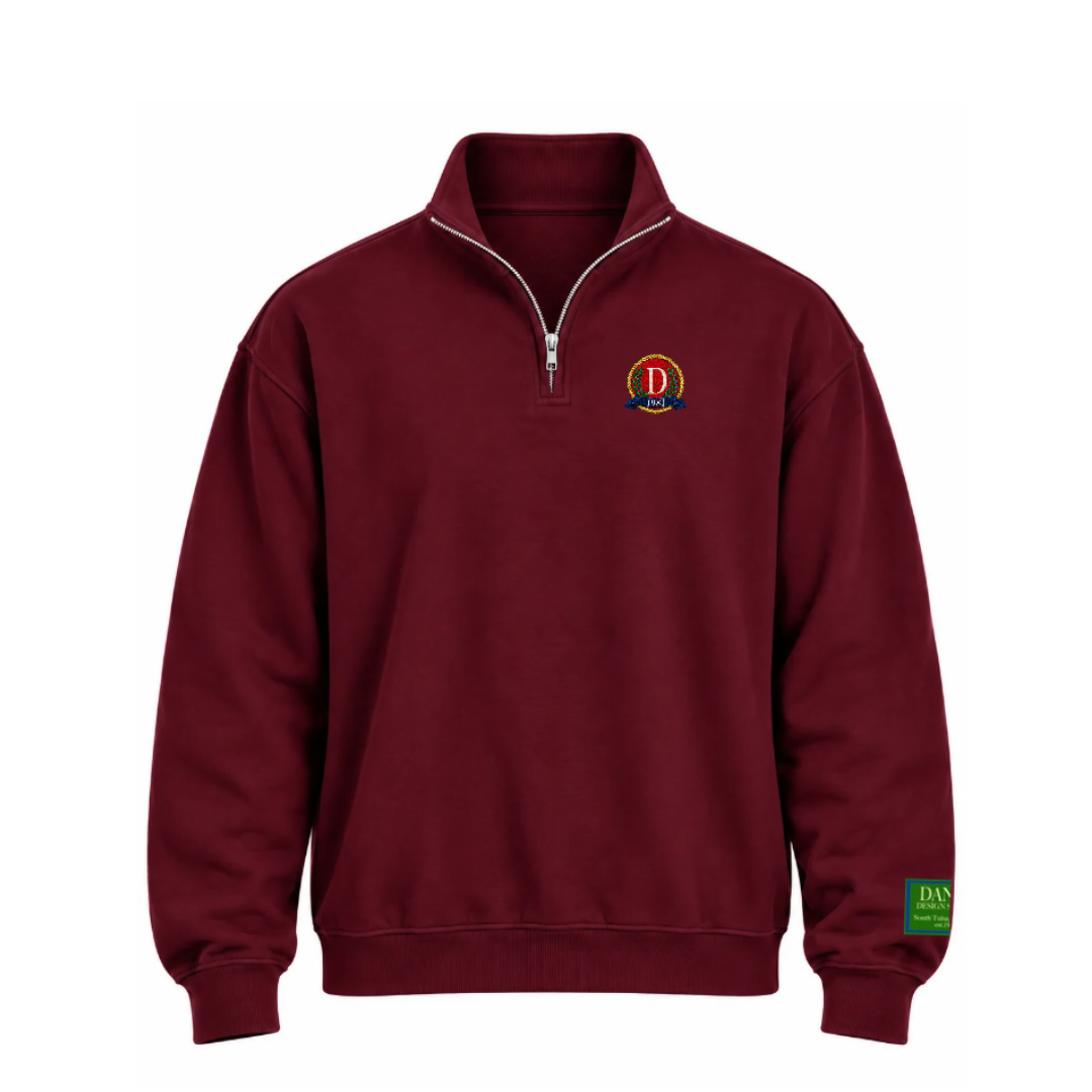 Classic 1/4 Zip Sweatshirt (Maroon)