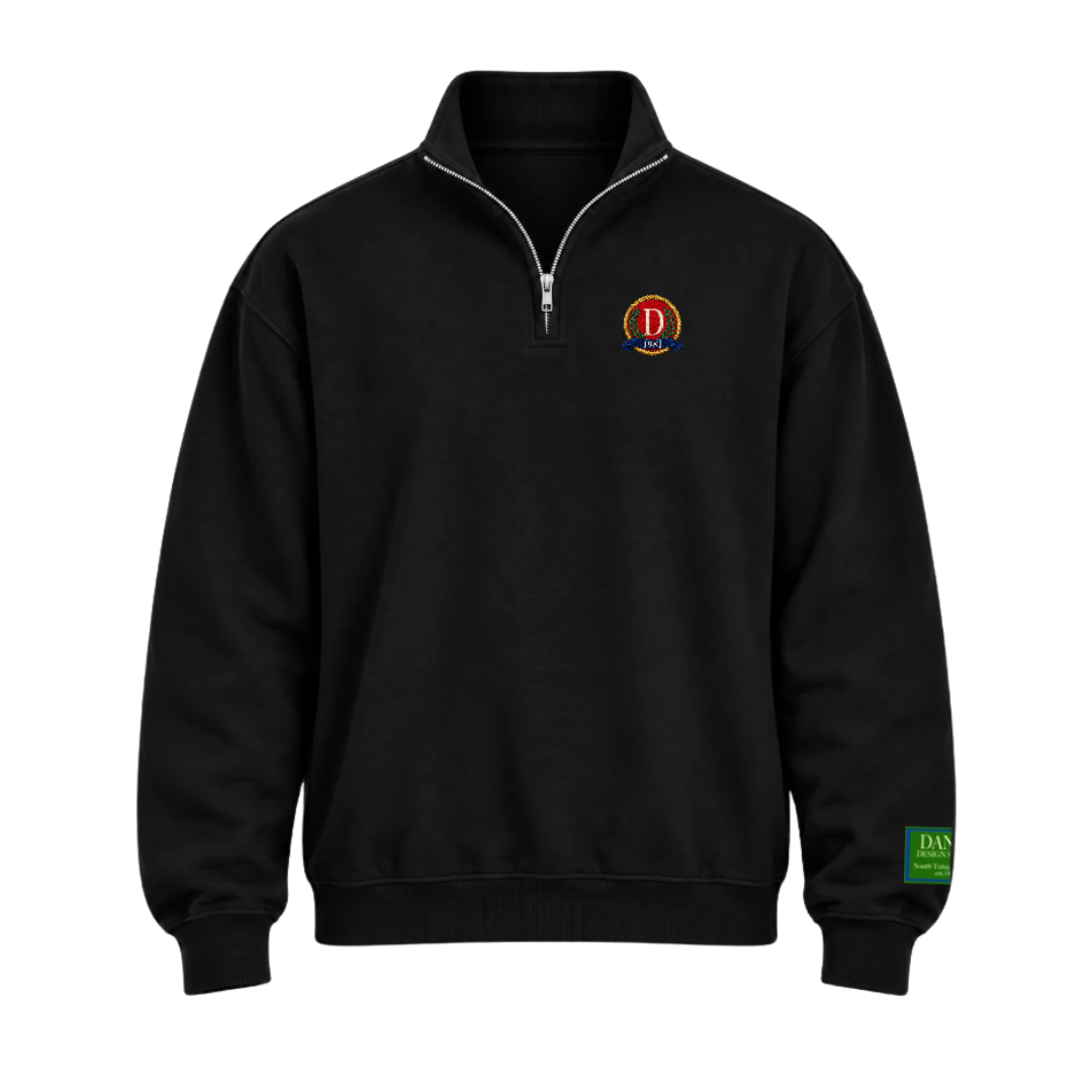 Classic 1/4 Zip Sweatshirt (Black)