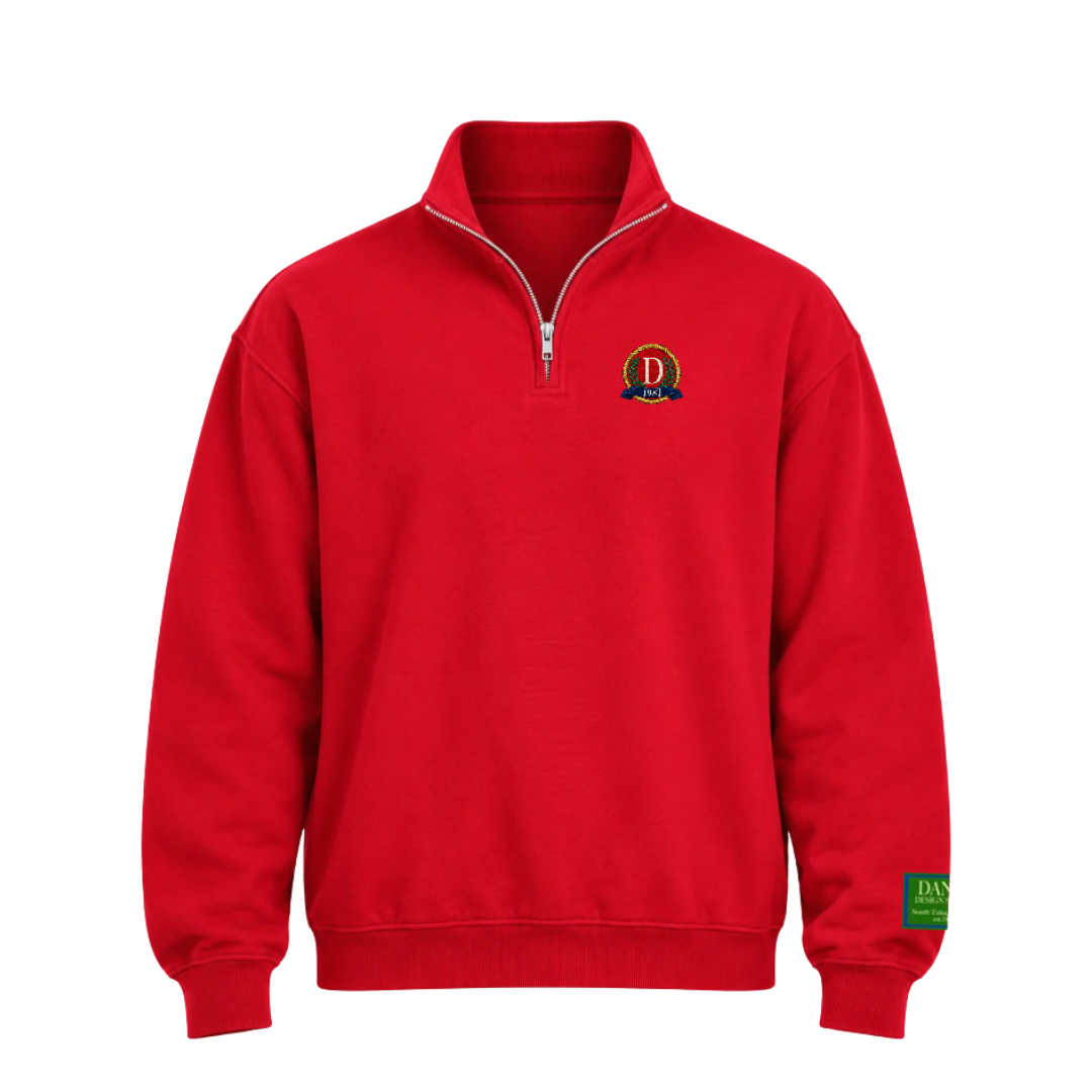 Classic 1/4 Zip Crew (Red)
