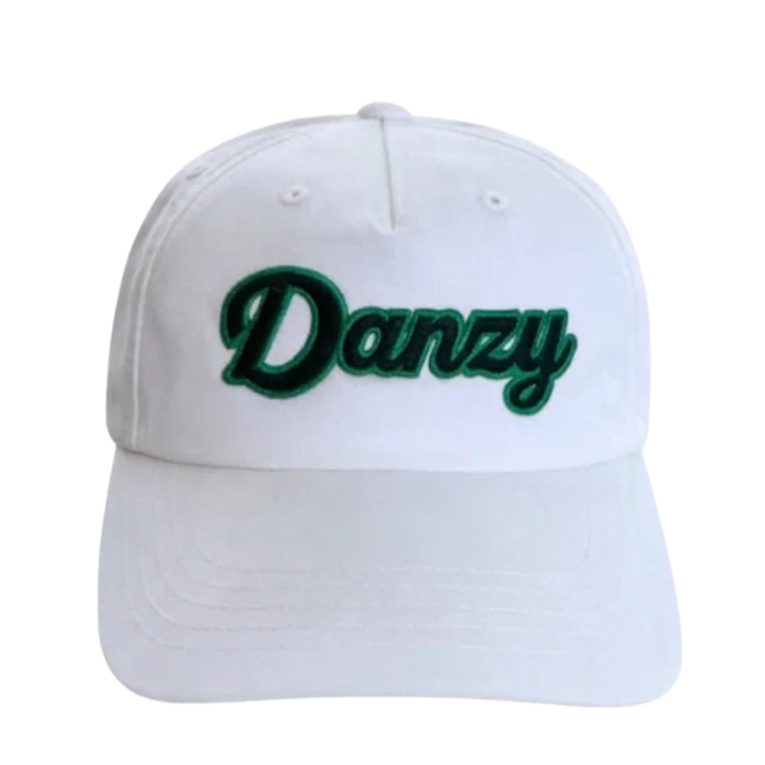Danzy Varsity Script Cap (White/Navy/Green)