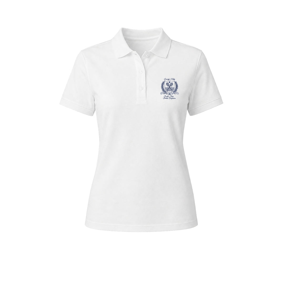 Danzy Hills Tennis Club Polo (White/Navy)