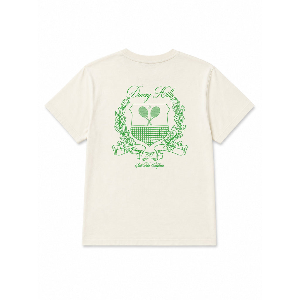 Danzy Tennis Club Graphic T-Shirt (Cream and Green)