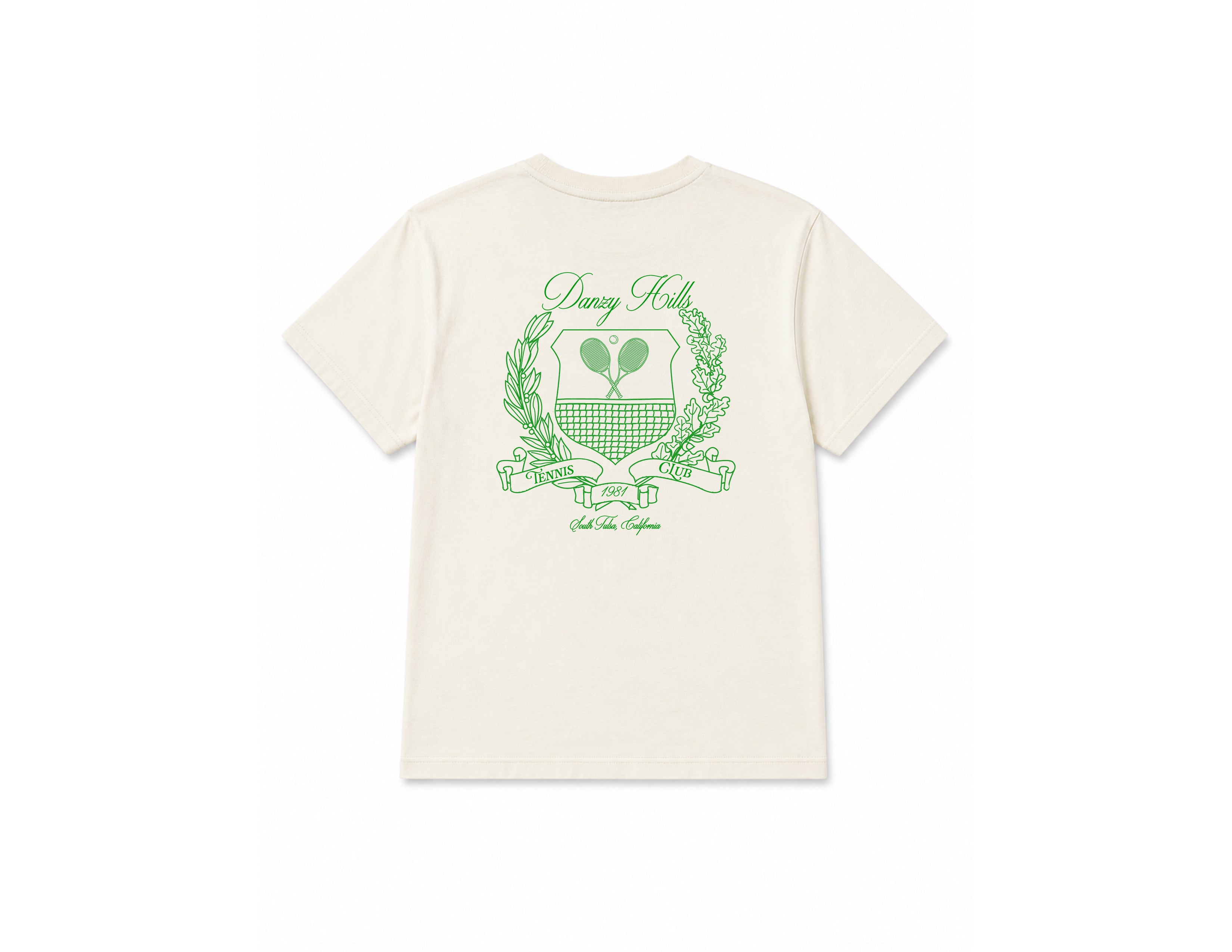 Danzy Tennis Club T-Shirt (Creme/Kelly Green)