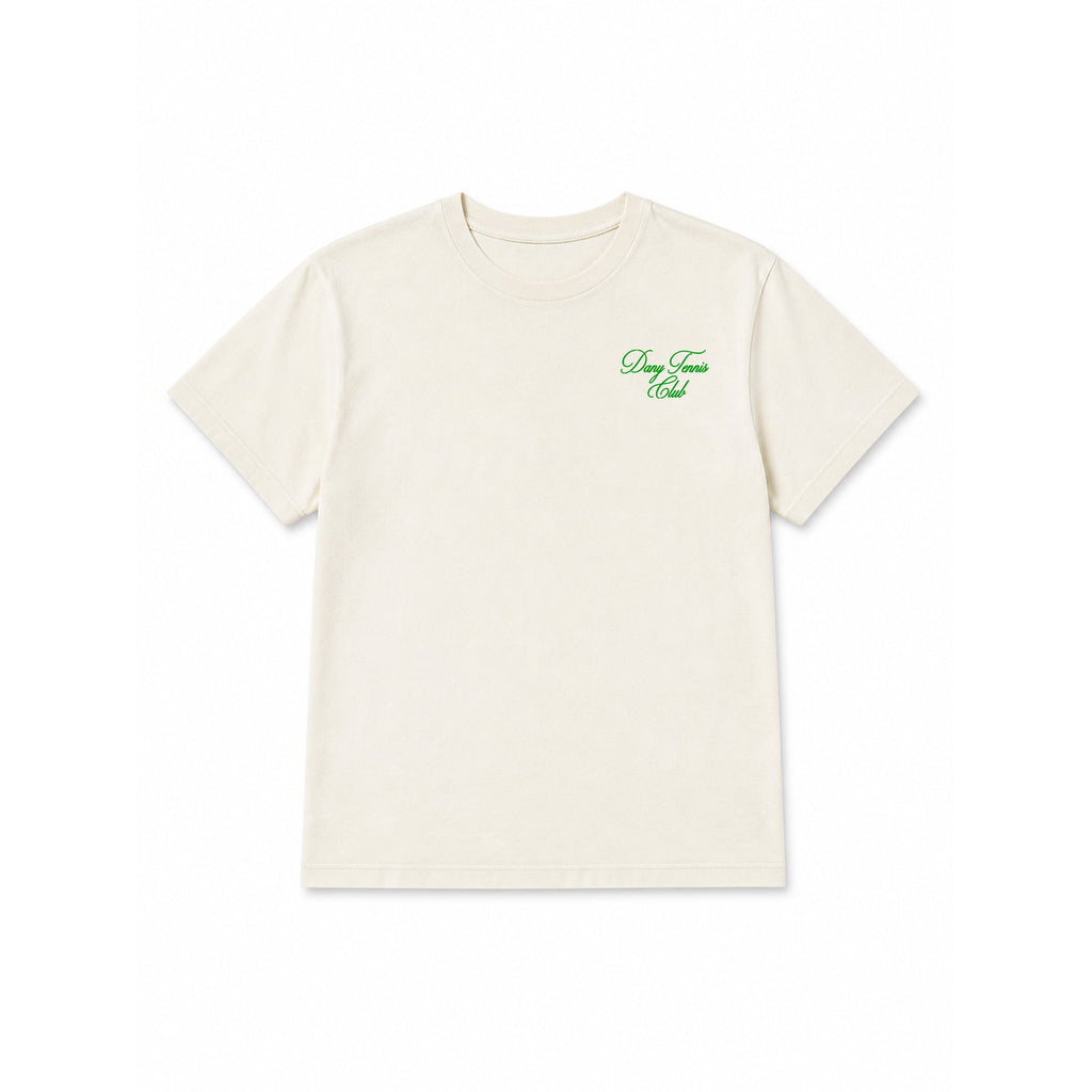 Danzy Tennis Club Graphic T-Shirt (Cream and Green)
