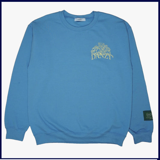 Danzy Farmers Market Oversized Crew Lightweight (Baby Blue/Yellow)