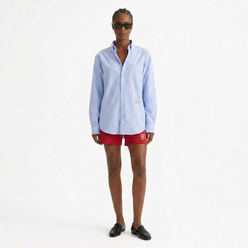 Danzy Oversized Oxford (Oxford Blue/Red)