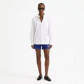 Danzy Oversized Oxford (White/Cobalt)