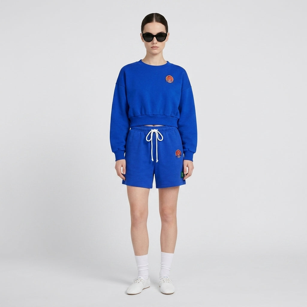 Danzy Cropped Heavy Weight Classic Crew (Cobalt)