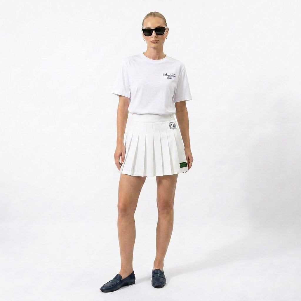 Danzy Tennis Club T-Shirt (White/Navy)