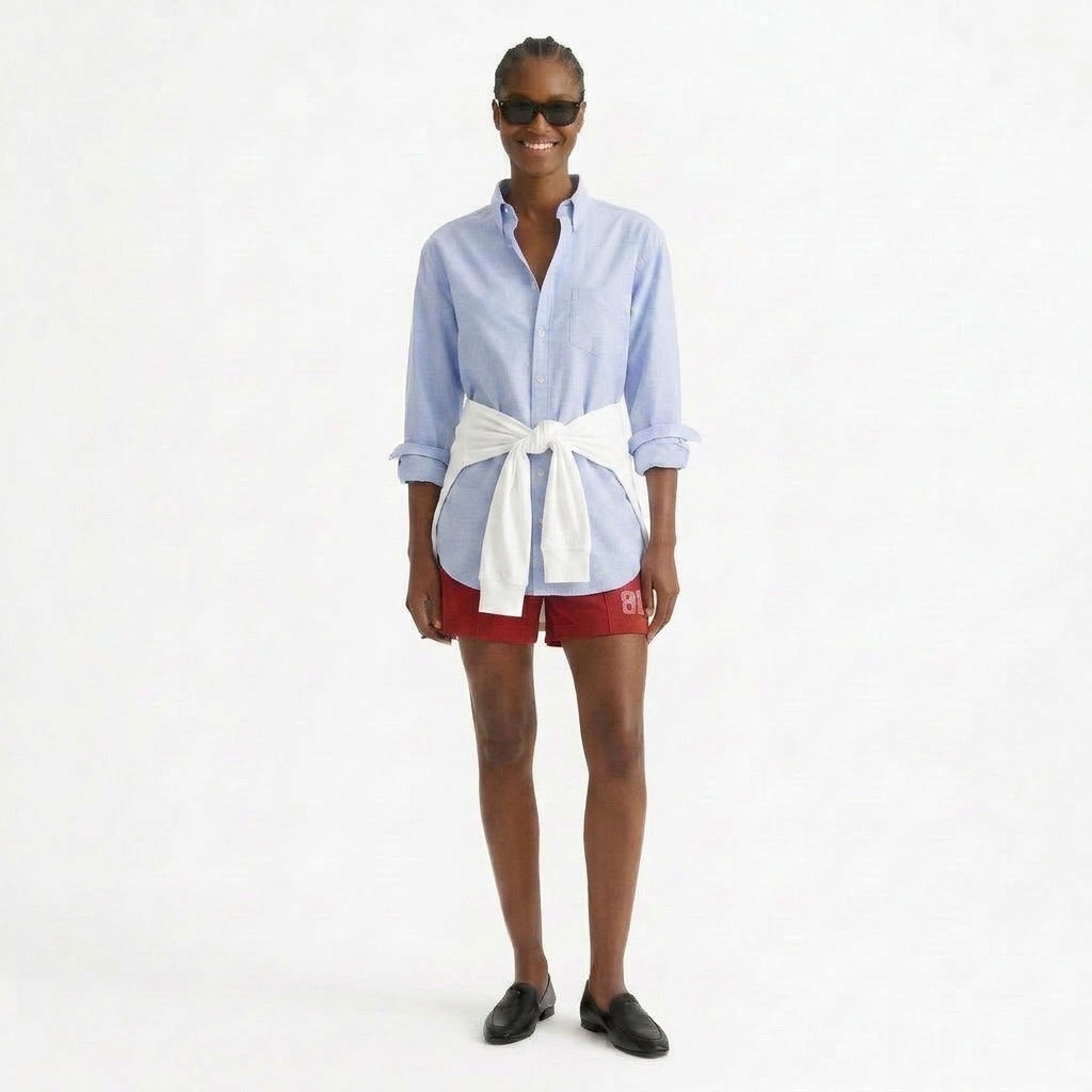 Danzy Oversized Oxford (Oxford Blue/Red)