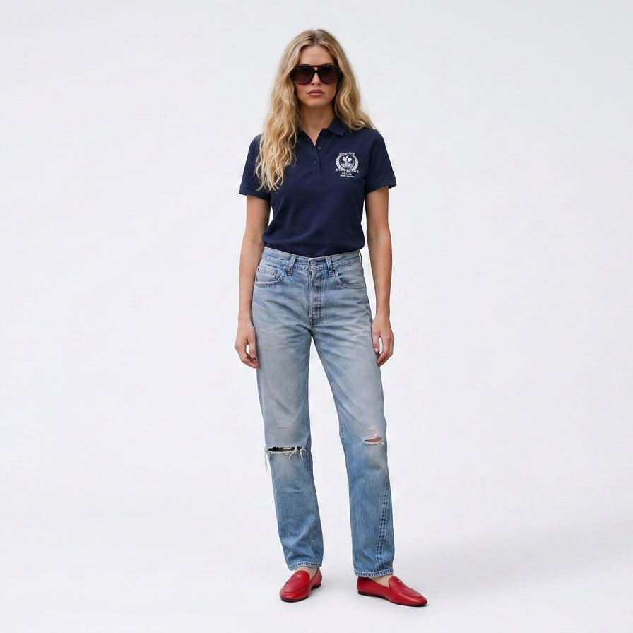 Danzy Hills Tennis Club Polo (Navy/White)