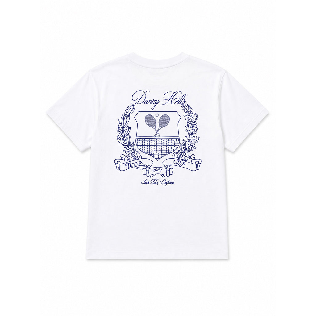 Danzy Tennis Club T-Shirt (White/Navy)