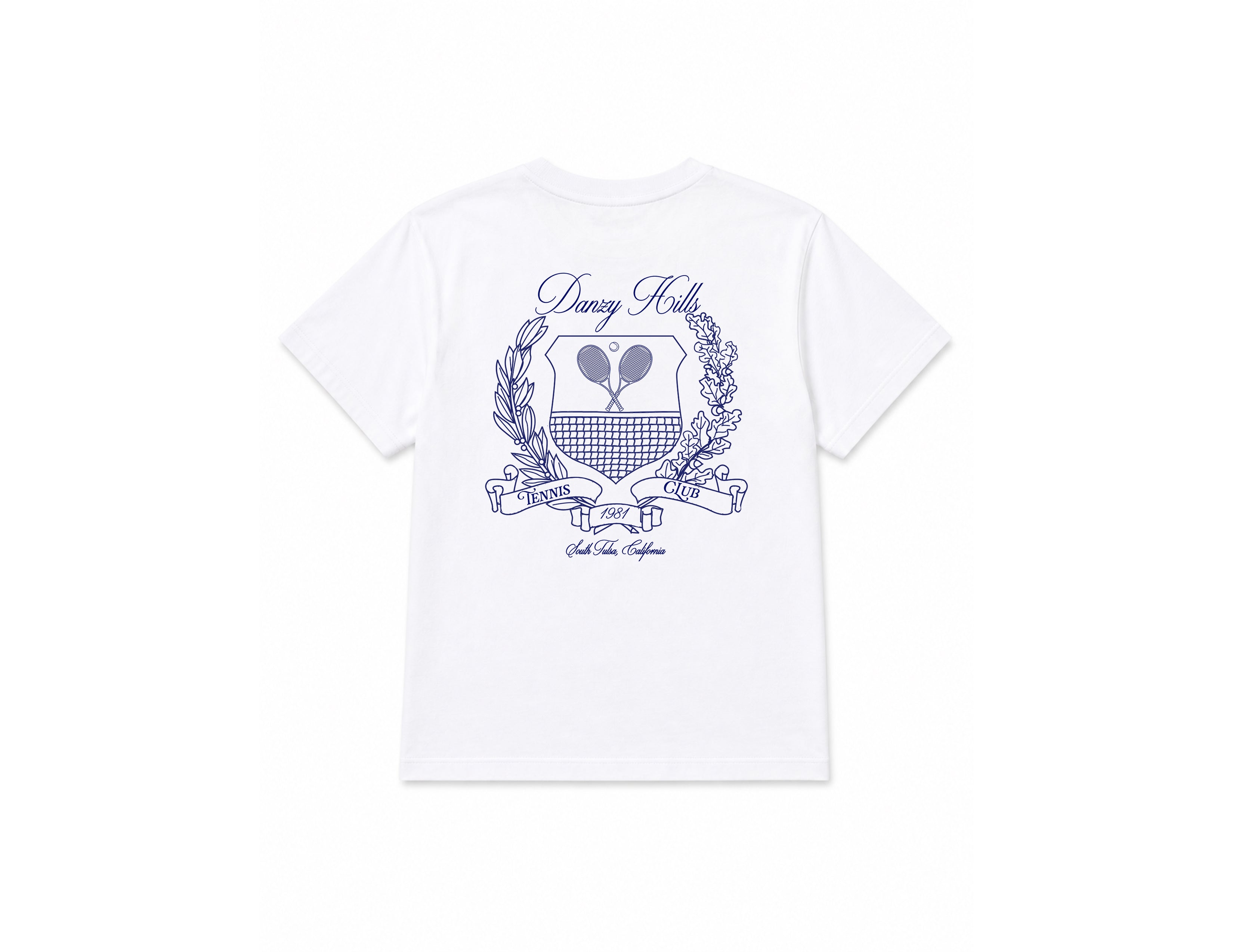 Danzy Tennis Club T-Shirt (White/Navy)